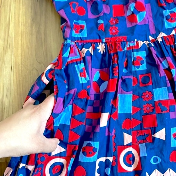 ModCloth full skirt sleeveless dress size S - Picture 4 of 10